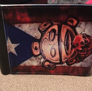 Men wallets custom Puerto rico design.